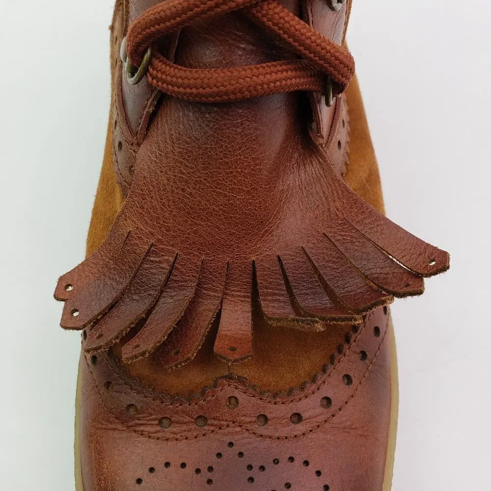 Sundance Mam' Zelle Womens Size EU 38 US 7.5-8 Brown Leather Wedge Western Shoes